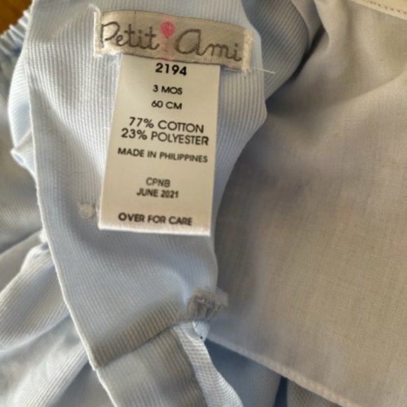 Easter dress, Petit Ami, light blue with crochet booties and headpiece - Picture 8 of 9